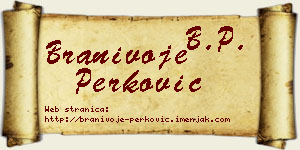 Branivoje Perković vizit kartica